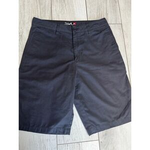 Quiksilver Mens Black Casual Chino Shorts Size 34 Flat Front
